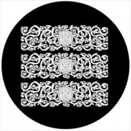 ROSCO GOBO VIDRIO 81171, LACQUER RELIEF, Blanco yNegro