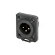 NEUTRIK XLR 3 PIN HEMBRA IP65 cuerpo NEGRO