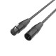 FactorFLEX Cable micro 1 m XLR 3 PIN conectores REAN color negro