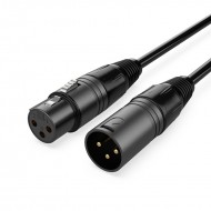 Audibax Silver Black Cable DMX 3 PIN 20 Metros