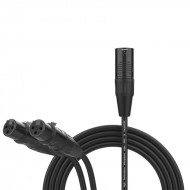 FactorFLEX Cable señal 3 m 1 XLR 3 PIN macho a 2 X hembra conectores REAN