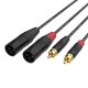 FactorFLEX Cable señal 1,5 m 2 RCA a 2 XLR macho 3ores REAN