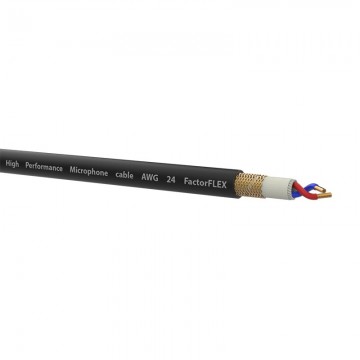 FactorFLEX Cable micro AWG 24 flexible color negro precio por metro CPS Neutrik