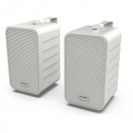 Audibax PR-42W Altavoces HiFi y Sonorización blancos + Soportes Pared