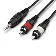 Audibax Bronze Cable Minijack Stereo a 2 RCAMacho 15 m Negro