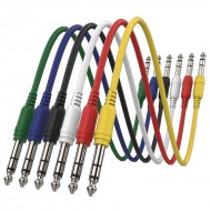 Audibax Basic Colour Cable Patch Jack Stereo a JacStereo 6 Unidades 60 Centímetros