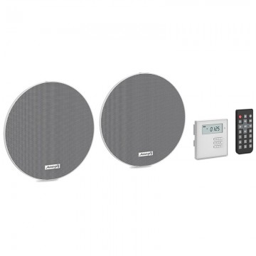 Audibax Flint Kit Altavoces Techo + AmplificadorEstéreo Pared