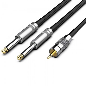 Audibax Gold Cable 2 Jack Mono-Minijack St 3m Negro