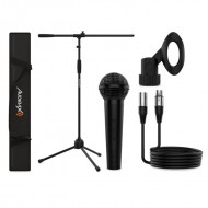 Audibax Kit Micrófono + Soporte + Pinza + Cable 6m + Bolsa