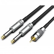 Audibax Gold Cable 2 Jack Mono-Minijack St 6m Negro