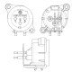 NEUTRIK XLR 3 PIN MACHO MONTAJE VERTICAL EN PCB