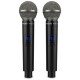 Audibax Sidney 1250 A Micrófono Doble ManoProfesional UHF Frecuencia A + Maleta