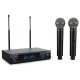 Audibax Sidney 1250 A Micrófono Doble ManoProfesional UHF Frecuencia A + Maleta