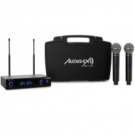 Audibax Sidney 1250 A Micrófono Doble ManoProfesional UHF Frecuencia A + Maleta