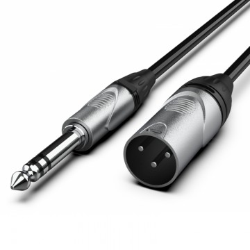 Audibax Pro Cable XLR Macho a Jack Balanceado 3m Negro