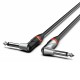 Audibax Pro Cable Jack Mono Acodado a Jack Mono Acodado 30 cm Negro