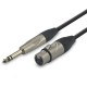 Audibax Pro Cable XLR Hembra a Jack Stereo 3 m