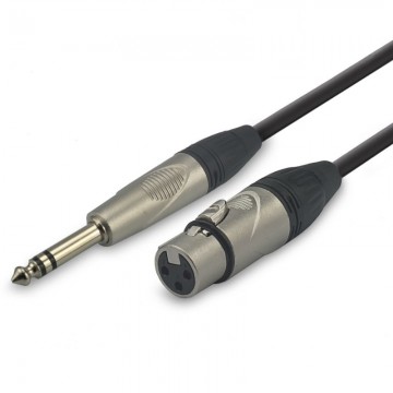 Audibax Pro Cable XLR Hembra a Jack Stereo 1 m