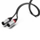 Audibax Pro Cable 2 XLR Macho a 2 RCA 15 m Negro