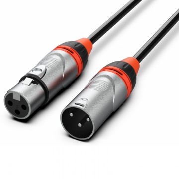 Audibax Pro Cable XLR M a XLR H 6m Negro