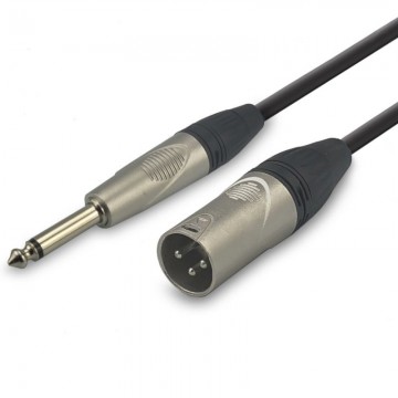 Audibax Pro Cable XLR M a Jack Mono 90cm Negro