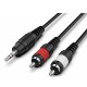 Audibax Bronze Cable Minijack St-2 RCA Macho 6m Negro