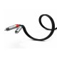 Audibax Pro Cable Minijack St-2 RCA Macho 15m Negro