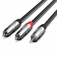 Audibax Pro Cable Minijack St-2 RCA Macho 3m Negro