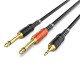 Audibax Pro Cable 2 x Jack Mono a Minijack Stereo1,5 m