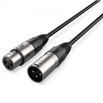 Audibax Silver Cable XLR Macho a XLR Hembra 3mNegro