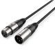 Audibax Silver XLR Macho a XLR Hembra 30 Metros Black