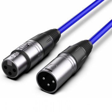 Audibax Silver Cable XLR Macho - XLR Hembra 6 Metros Azul