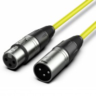 Audibax Silver Cable XLR macho - XLR Hembra 6 Metros Amarillo