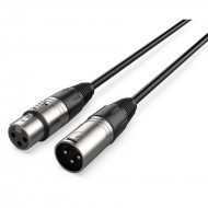 Audibax Silver Cable XLR Macho a XLR Hembra 30cm Negro