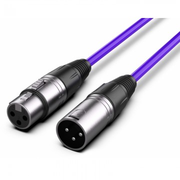 Audibax Silver Cable XLR M- XLR H 3m Morado