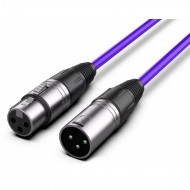 Audibax Silver Cable XLR M - XLR H 15m Morado