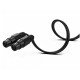 Audibax Silver Black Cable XLR M-2 XLR H 20m Negro