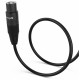 Audibax Silver Black Cable XLR Macho a XLR Hembra 50cm Negro