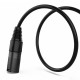 Audibax Silver Black Cable XLR Macho a XLR Hembra 50cm Negro