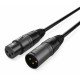 Audibax Silver Black Cable XLR Macho-XLR Hembra1 Metro Negro