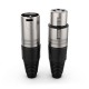 Audibax Silver Pack Conector XLR Macho + Hembra