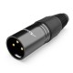 Audibax Silver Black Conector XLR Macho Negro