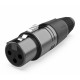 Audibax Silver Black Conector XLR Hembra Negro