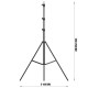 TRITON-BLUE TP3 250 TRIPODE Midi Pro Stand. AIR Cu. 2,50 m. Color negro. Aluminio.