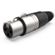 Audibax Silver Conector XLR Hembra Gris